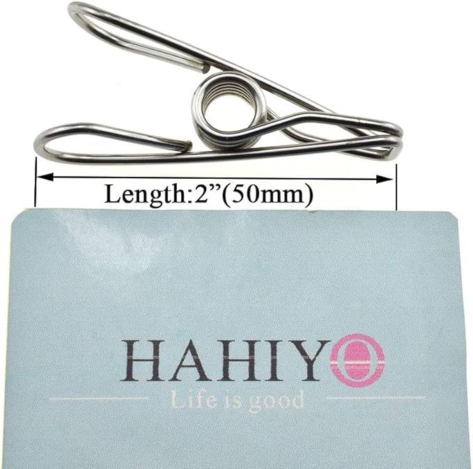 HAHIYO Clothespins Chip Clips All Metal Stainless Steel No Rust Stains Strong - Image 2