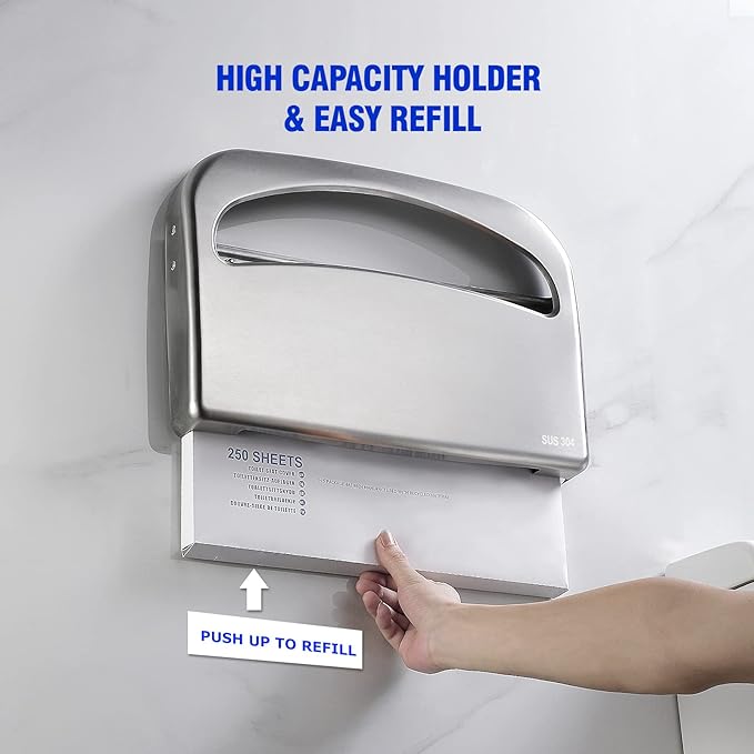 Toilet Seat Cover Dispenser Wall Mount Commercial, Half Fold Toilet Seat Cover - Image 3