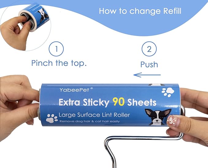 Extra Sticky Large Lint Roller Refills, 6.3'' Giant Lint Roller Refills - Image 3