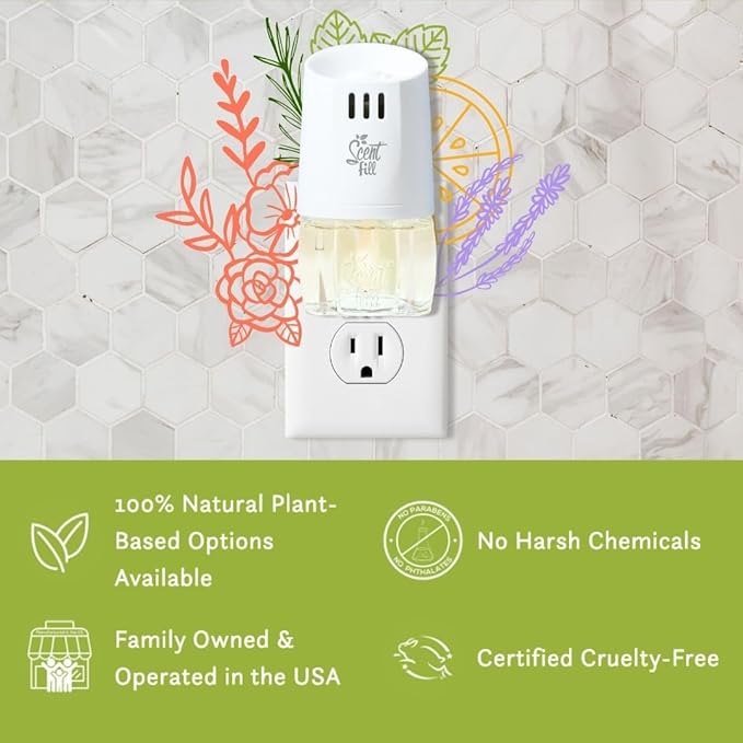 Scent Fill 100% Natural Patchouli Spa Plug in Air Freshener, Scented Oil Refills - Image 6