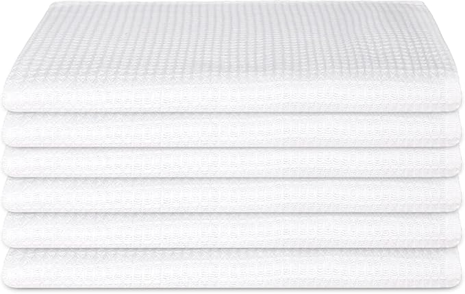 Kitchen Towels Set of 6 Soft Premium Cotton Highly Absorbent Dish Towels 18x28 - Image 8