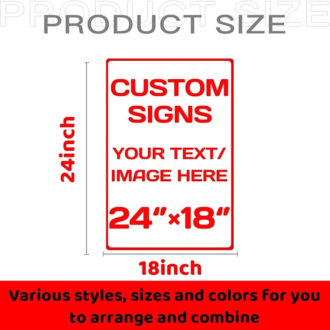 Personalized signs, Aluminum Weatherproof Metal Sign, Optional reflective - Image 2