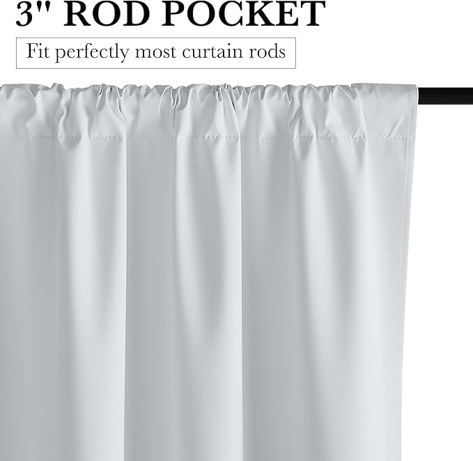 RYB HOME White Blackout Curtains - Image 2