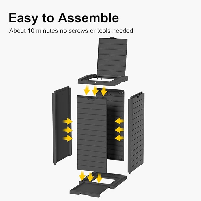 Outdoor Trash Can Waterproof Resin Garbage Bin, 31 Gallon - Image 8