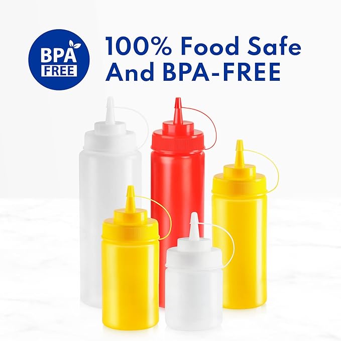 New Star Foodservice 26528 Plastic Squeeze Bottles - Image 8