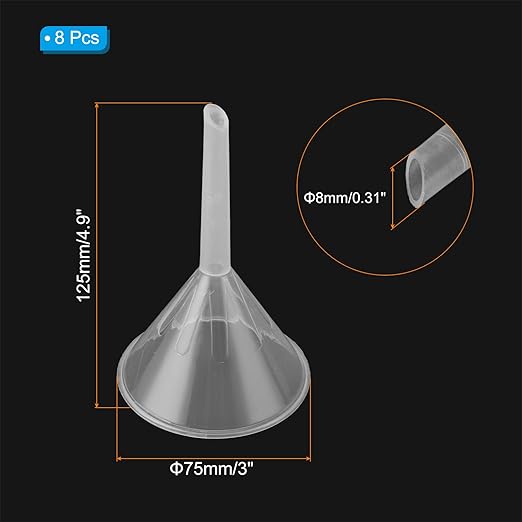 PATIKIL 3 Inch Clear Plastic Funnel - Image 2