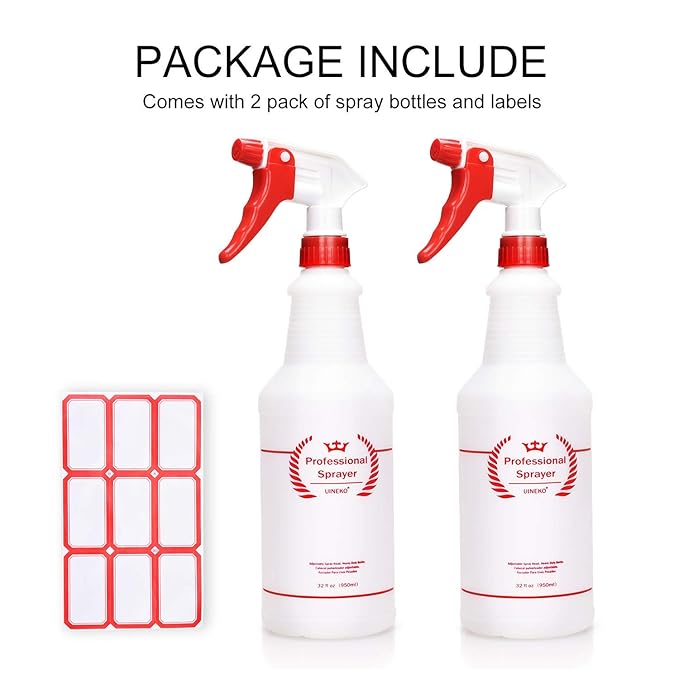 Plastic Spray Bottle 2 Pack, 32 Oz, All-Purpose Heavy Duty Spraying Bottles - Image 7