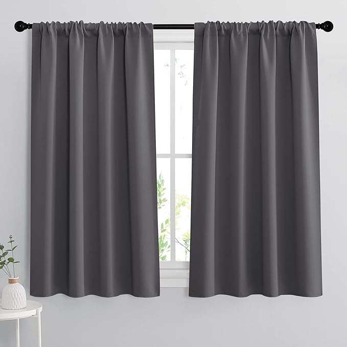RYB HOME Blackout Curtains Thermal Insulated Panels Decor Slot Top Rod Pocket by RYBHOME