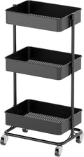 3 Tier Modern Metal Rolling Tool Cart by Unknown