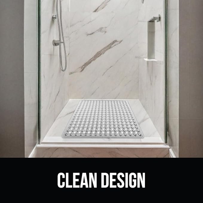 GORILLA GRIP Patented Square Shower Stall Mat, Small Bathtub Floor Mats - Image 8