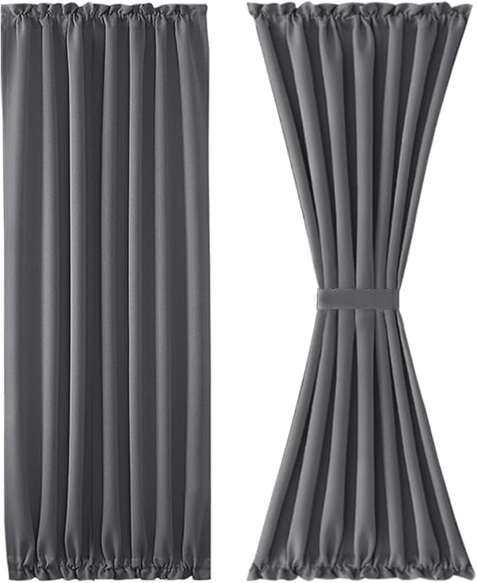 DWCN French Door Curtains – Rod Pocket Thermal Blackout Curtain - Image 7