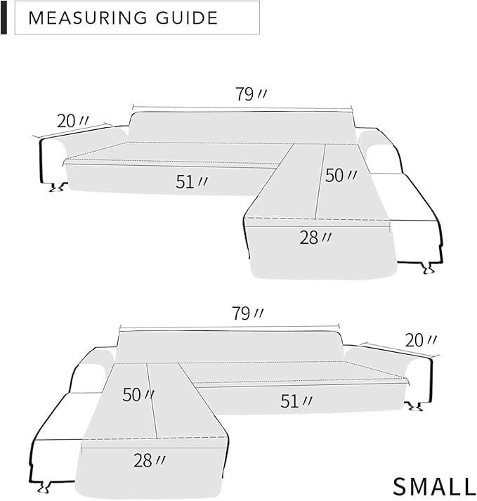 Easy-Going Sofa Slipcover L Shape Sofa Cover Sectional Couch Cover Chaise Cover - Image 7