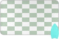 Checkered Green and White Png Ironing Mat Thickened Ironing Blanket Travel by QwThum