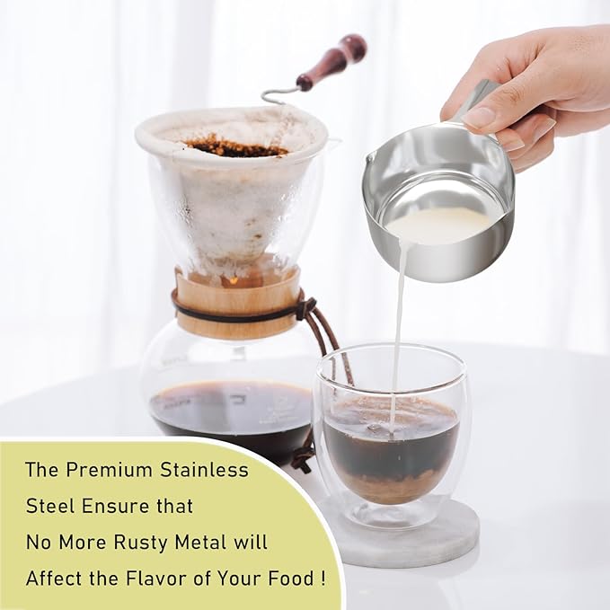 1PCS 1-1/2Cup Single Measuring Cup, Stainless Steel Measure Scoop, Metric and - Image 4