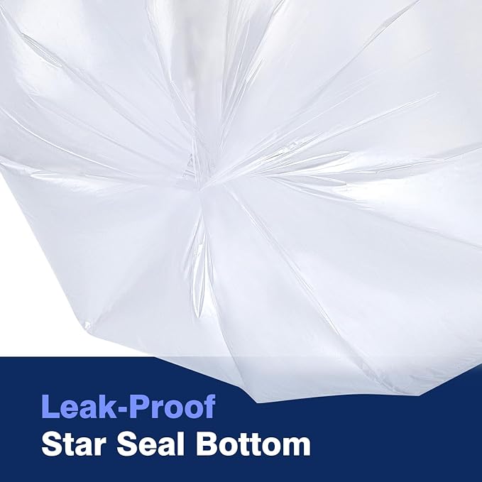 7-10 Gallon Clear Trash Can Liners, Wholesale 1000 Count, High Density Garbage - Image 5