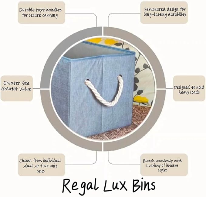 Storage Bins with Rope Handles, Large Decorative Storage Boxes - Image 3