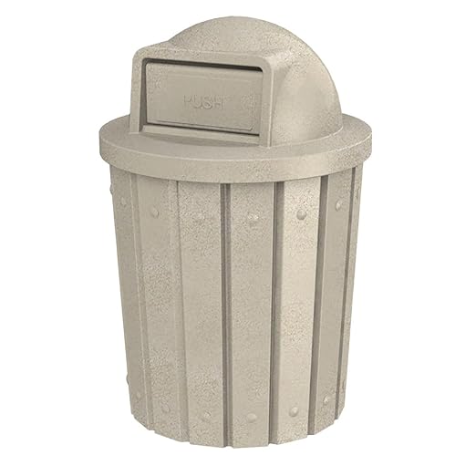 42 Gallon Slated Circle 100% Recycled Plastic Commercial Outdoor or Indoor by SturdyEssentials