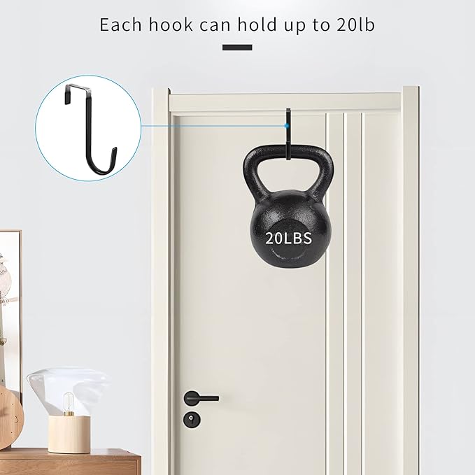 FYY 6PCS Over The Door Hooks, Door Hangers Hooks - Image 4