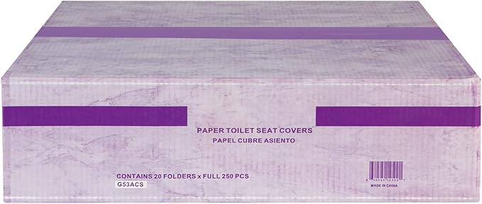 EZbrnd Premium Half-Fold Disposable Toilet Seat Covers, Flushable Paper Cover - Image 2