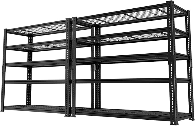 Storage Shelves Heavy Duty, 5-tier Adjustable Metal Industrial Utility Shelf by ROOMTEC