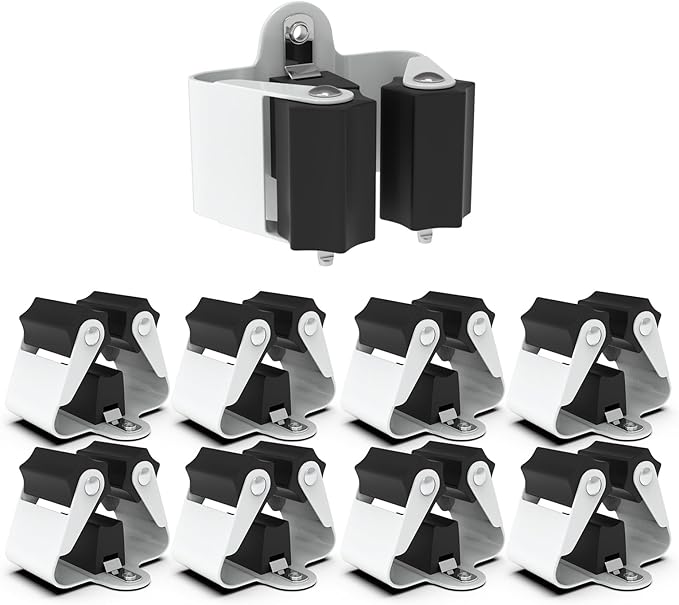 3-H Broom Hanger, Mop Holder Wall Mount 8 Pack, Broom Holder Wall Mount by 3-H
