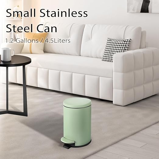 TIPGO Small Trash Can with Lid Soft Close, 4.5 Liters / 1.2 Gallon Bathroom - Image 6