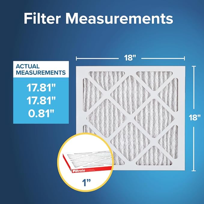 Filtrete 18x18x1 AC Furnace Air Filter, MERV 11, MPR 1000, Micro Allergen - Image 2