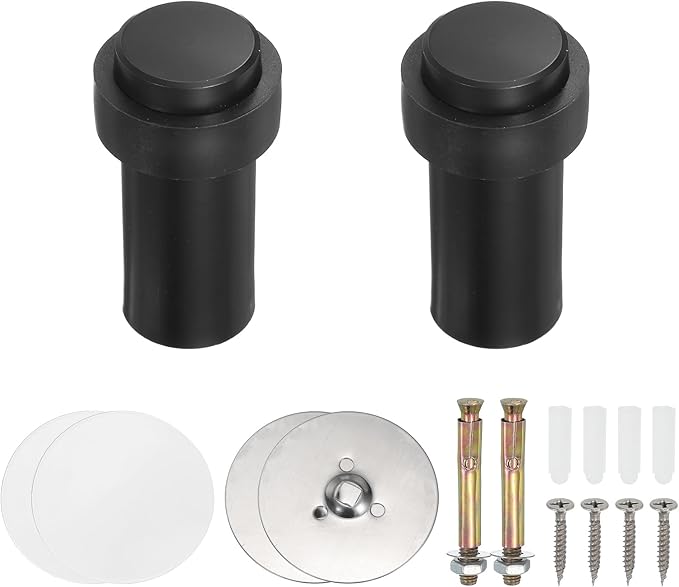 PATIKIL 2Set Round Door Stoppers, 80mm Stainless Steel Door Stop Doorstop Wedge by PATIKIL