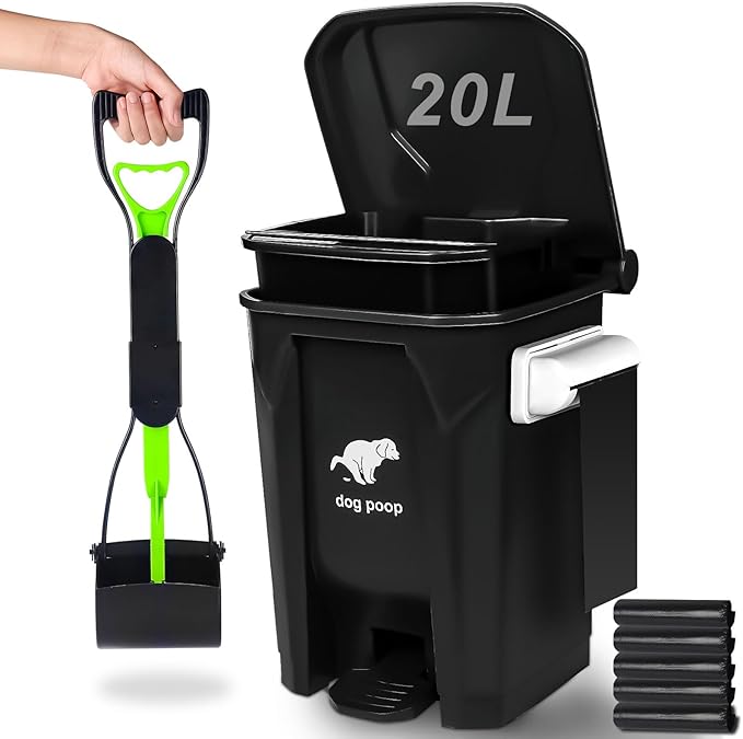 Dog Poop Trash Can Outside by UPPCASIR