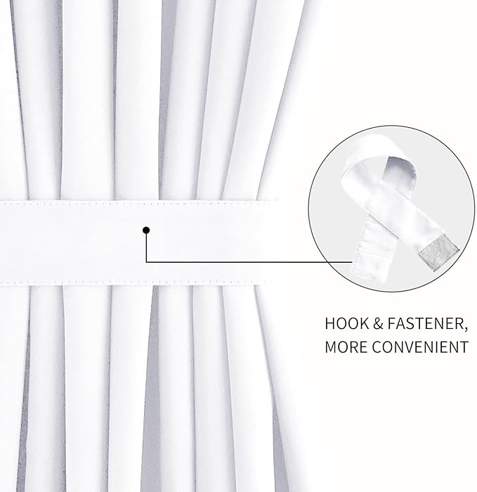 DWCN French Door Curtains – Rod Pocket Thermal Curtain - Image 2