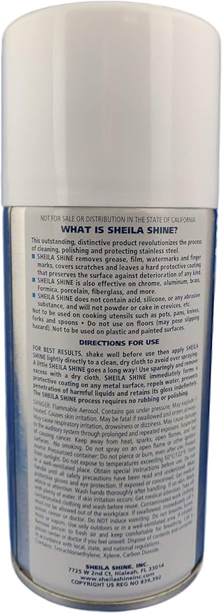 Sheila Shine 12 x 10 Oz. Stainless Steel Cleaner and Polish Aerosol Spray - Image 4
