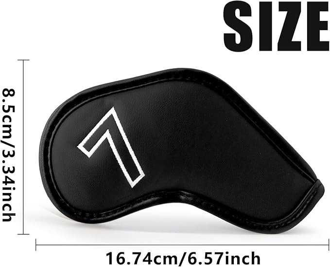Montela Golf Iron Covers, Golf Iron Head Covers Leather Golf Iron Covers Set - Image 7