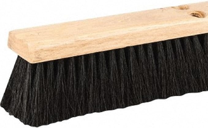 PRO SOURCE 18" Push Broom Head: Poly Bristles, Threaded Wood Block - Image 4