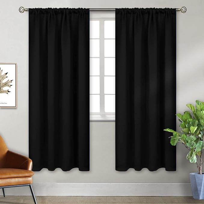 BGment Black Blackout Curtains for Bedroom 52 x 72 Inch Long - Image 7