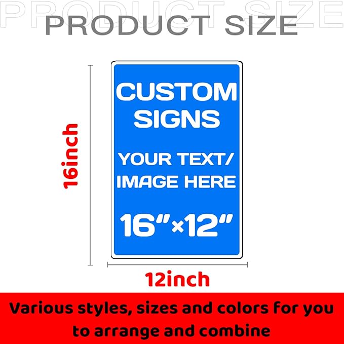 custom parking sign, Aluminum Weatherproof Metal Sign Multiple Sizes Custom - Image 2