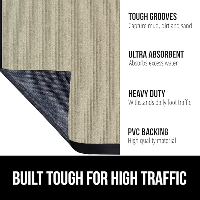 GORILLA GRIP Traffic Guard Door Mat, 2 Pack, Heavy Duty Waterproof Doormat - Image 2