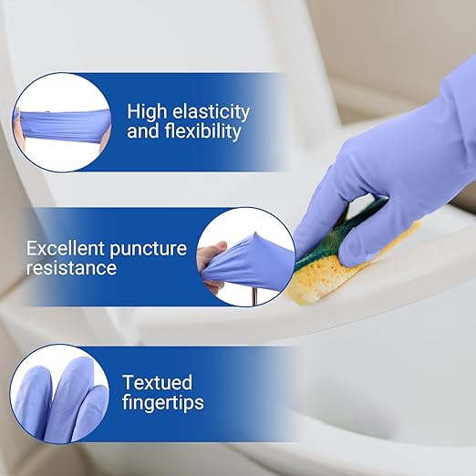 JMU 200 Count XS Nitrile Gloves, Disposable Latex-Free Powder-Free Gloves - Image 5