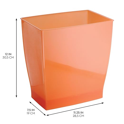 iDesign Small Rectangular Bathroom Trash Cans - Image 3