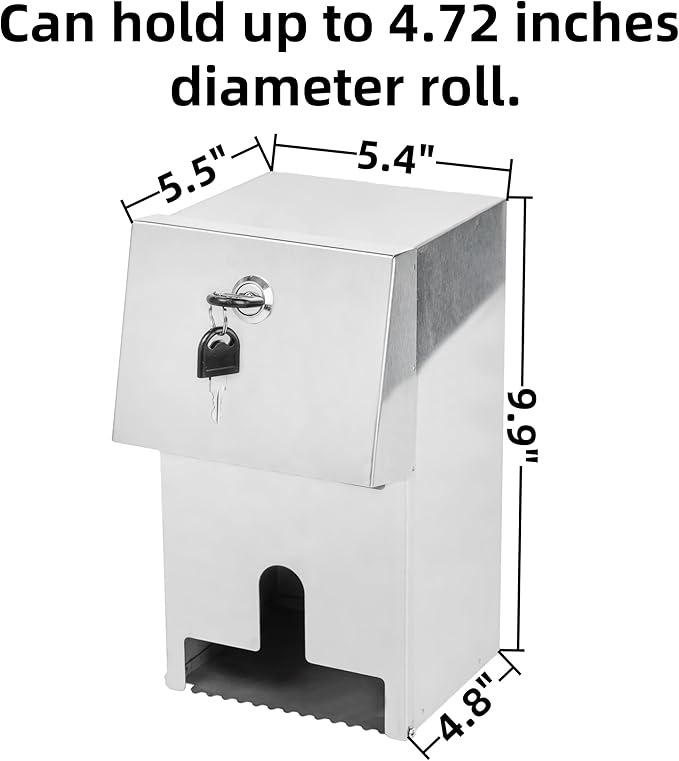 Commercial Toilet Paper Tissue Dispenser Dual Rolls Toilet Paper Holder - Image 6