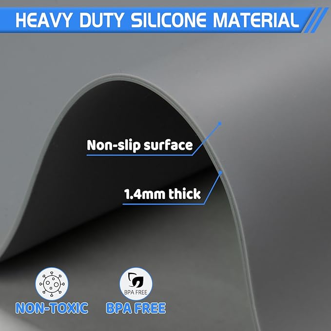 Warome Silicone Mats for Kitchen Counter, Extra Large Silicone Countertop - Image 5