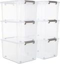 Citylife 6 Packs 58.1 QT Plastic Storage Bins by CitylifeHomeOrganization