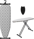 Ironing Board with Silicone Iron Rest pad, Extra Thick Cover, 14x54 Compact and by UFETGYG