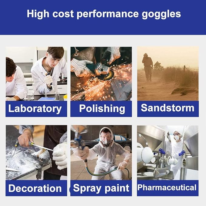 Super More 10PCS Anti-Fog Protective Safety Goggles Clear Lens Wide-Vision - Image 7