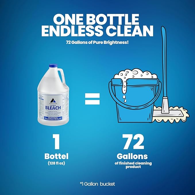 - Liquid Chlorine Bleach, for Laundry, Household and Commercial Cleaning - Image 2