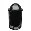 COATEDOUTDOORFURNITURE RDT-P-TXTBLK Heavy Duty Round Trash Receptacle by CoatedOutdoorFurniture