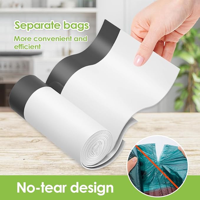15 Gallon 120 Counts Strong Tall Kitchen Drawstring Trash Bags by Teivio - Image 3