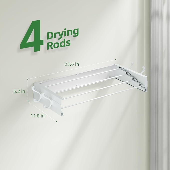 Wall Mounted Clothes Drying Rack - Image 3