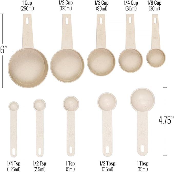 Beille 7pc Wheat Straw Complete Kitchen Utensils Set - Image 3