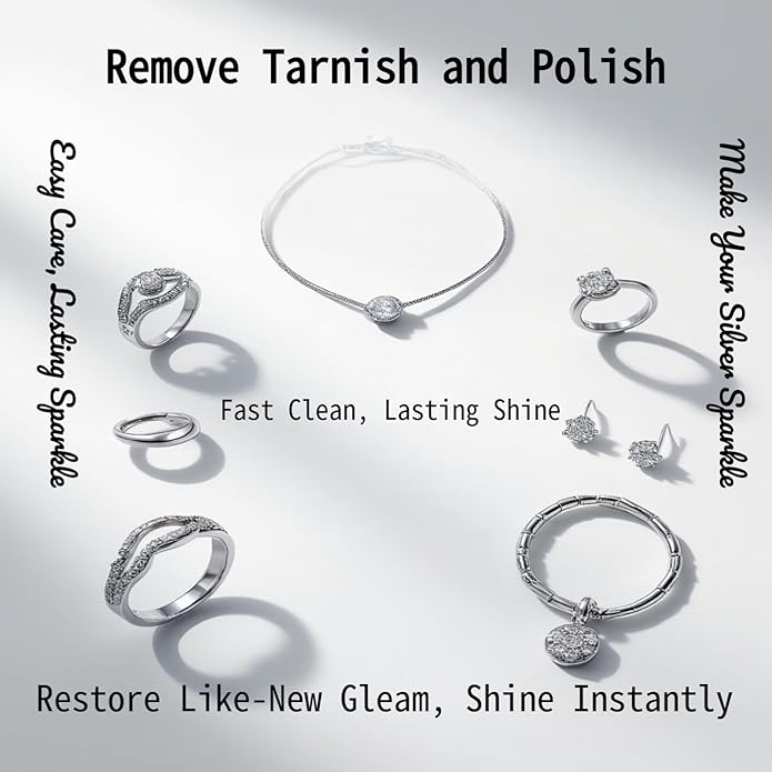 50 Pieces Jewelry Cleaning Cloths Polishing Cloths Sterling Silver, Sterling - Image 4