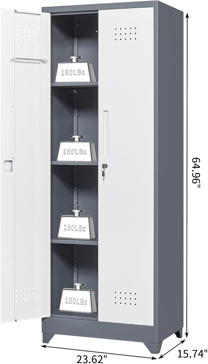 Broom Closet, Metal Storage Cabinet - Image 3